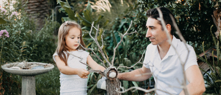 Text 2 Dads Positive Partnerships Dad And Daughter In Garden